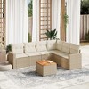 vidaXL Garden Sofa Set Beige - 2 of 4