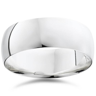 Pompeii3 High Polished Wedding Band 14K White Gold