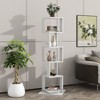 KWPZQEB Bookshelf, Rotating Bookshelves, Home Office Bookcase Shelf Storage Organizer, Free Standing Storage Shelving Unit for Living Room, Bedroom - 3 of 4