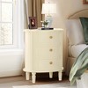NicBex Nightstand with 3 Drawers and Handles,Wooden Accent Table with Storage for Bedroom,Living Room,Off-White - 4 of 4
