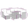 vidaXL Garden Sofa Set Grey - 3 of 4