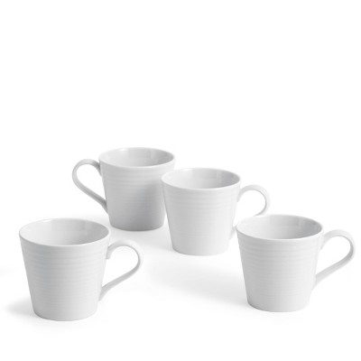 Gordon Ramsay Maze Mug 400ml 13.5floz White, Set of 4