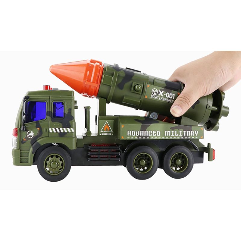 Insten Pull Back Army Military Launcher Truck,  Friction Powered Vehicle, 11 x 3.15 in, 2 of 4