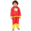 DC Comics Justice League The Flash Superman Batman Zip Up Pajama Coverall - 2 of 4