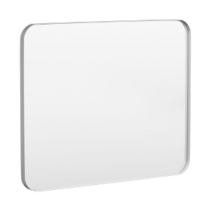 Tempered Glass Rounded Rectangle Framed Wall-Mounted Bathroom Vanity Mirror - 1 of 1