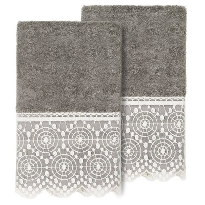 Dark Grey Stripe Linen Hand Towels (Set of 2) – Saffron + Poe