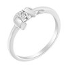 10K White Gold Diamond Promise Ring - 3 of 4