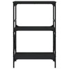 vidaXL Bookcase 3-Tier Black 23.2 in.x13.8 in.x35.6 in. Engineered Wood - image 4 of 4