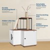 Cat Litter Box Enclosure Hidden Litter Box, Large Tall Cat Tower, 2 in 1 Multi Level 48.8 Inch Wooden Furniture with Scratching Post - 3 of 4