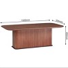 Modern Walnut Coffee Table with Black Metal Legs,Easy-to-Clean Rectangular Center Table for Living Room-Maison Boucle - 4 of 4