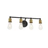 Elegant Lighting Serif 4 light brass and black Wall Sconce - 4 of 4