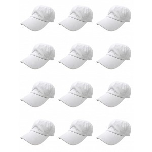 12 Pack Cotton Dad Caps Great for Casual Outfits or Custom Designs - 1 of 4