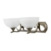 Yosemite Home Decor Glacier Point Bathroom Vanity Light with Ivory Cloud Shades, 2-Light, Satin Nickel - 3 of 4