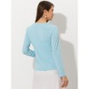 INSPIRE CHIC Women's Tie Front Long Sleeve Crop Ruffle Knit Cardigan Sweaters - 4 of 4