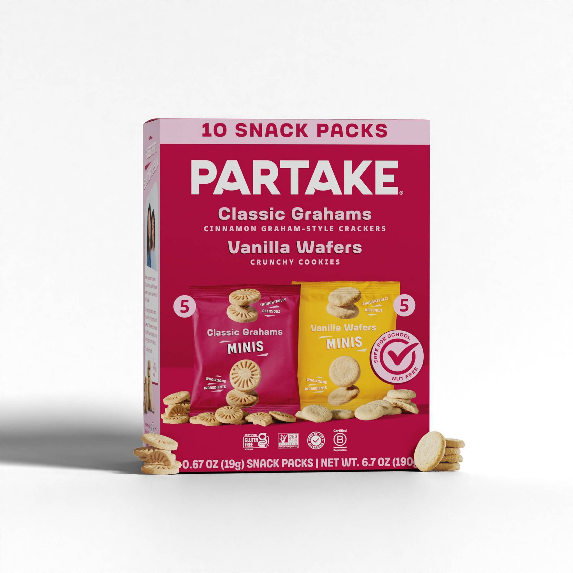Partake Gluten Free Vegan Vanilla Wafer and Classic Grahams - 6.7oz/10ct