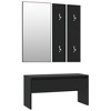 vidaXL Hallway Furniture Set Black Engineered Wood - 2 of 4