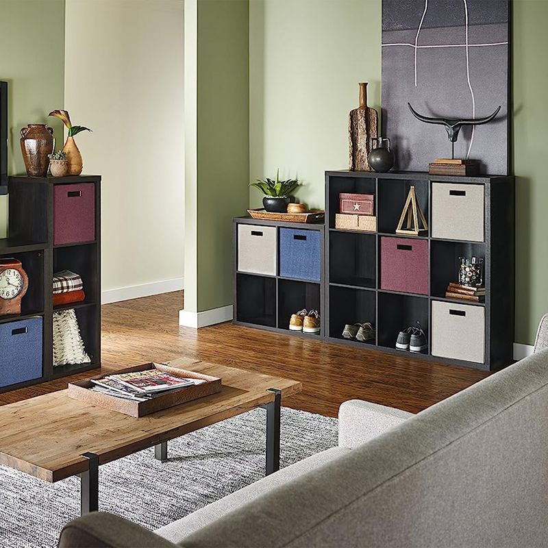 ClosetMaid 9 Cube Storage Bookshelf Organizer Home or Office Versatile Shelving Unit with Back Panels for Decor Items, Black Walnut, 5 of 8