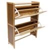 YIYIBYUS Natural Rattan Shoe Cabinet Free Standing Shoe Racks With 2 Flip Doors - 4 of 4