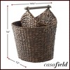 Casafield Toilet Paper Magazine Storage Basket with Roll Holder, Woven Water Hyacinth Wicker Bathroom Storage Bin - 3 of 4