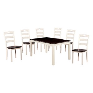Iohomes Lechuga Transitional Style Dining 7pc Set Black - HOMES: Inside + Out, Black Brown