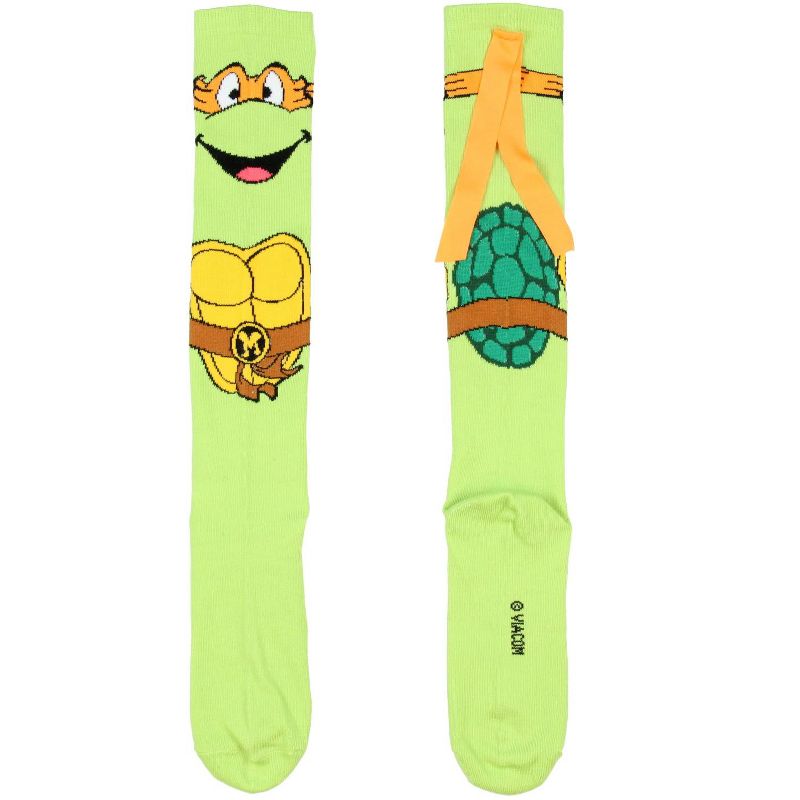 Teenage Mutant Ninja Turtles Character Mask Knee High Socks, 2 of 5