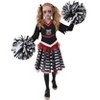 Joyfy Halloween Scary Zombie Cheerleader Costume for Girls – Halloween Outfit Set with Pom Poms, Gloves & Accessories - 2 of 4