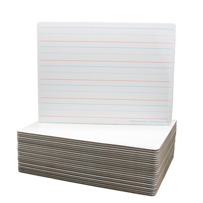 Flipside Products Two-Sided Magnetic Dry Erase Board, 9" x 12", Ruled, Pack of 24
