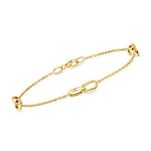 Ross-Simons Italian 14kt Yellow Gold Oval-Link Station Bracelet - 1 of 3
