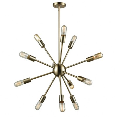 Elk Home Delphine 12 - Light Chandelier in  Satin Brass