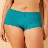 Women's Ribbed Textured Low-Rise Cheeky Swim Boyshorts - Wild Fable™ - 4 of 4