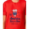 Runs On Mom Coffee Women's 4th Of July Crewneck Short-Sleeve T-Shirt - 4 of 4