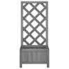 vidaXL Outdoor Wooden Brown Planter with Trellis - Solid Fir Wood, Ample Plant Space, Weather-Resistant, Ideal for Garden/Patio - 4 of 4