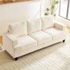 Mjkone 82"Width Corduroy Fabric Sectional Sofa Couch,Cloud Sleeper Comfy Upholstered 3-Seater Sofa - 2 of 4