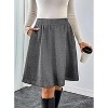 Women's Tweed A-Line Skirt - High Waist Flared Mini & Pleated Midi Styles for Fall Winter White - 2 of 4