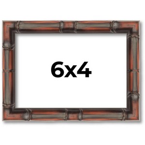 PosterPalooza | 6x4 Thin Bamboo Picture Frame, UV Acrylic, 2 Finishes - Gold and Brown - 1 of 4