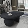 Royal Hampton Oval Mango Wood Full and Half Spherical Leg Coffee Table, 38 Inch - 2 of 4