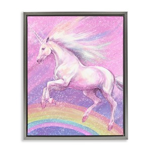 Stupell Industries Rainbow Unicorn Scene, 17" x 21" - 1 of 4