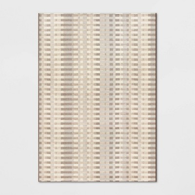 7'x10' Beachside Grid Outdoor Rug Naturals- Threshold™ designed with Studio McGee