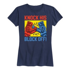 Women's - Rock 'Em Sock 'Em Robots - Knock His Block Off Short Sleeve Graphic T-Shirt - 1 of 4