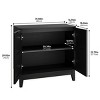 31.5" Wide Buffet Cabinet with Adjustable Shelves, Decorative Sideboard with Carved Doors, Accent Storage Cabinet for Entryway-The Pop Home - 4 of 4