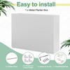 TUYOHW Metal Planter Box, Rectangular Planter Box with Drainage Holes, Large Planters with Removable Shelf for Outdoor Plants, Black - 3 of 4