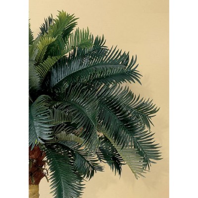 6' Green Silk Sago Palm Tree in Decorative Pot