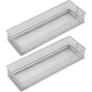 YBM Home Silver Mesh Drawer and Desk Organizer Tray, Pack of 2 - 1 of 4