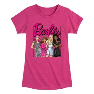 Girls' - Barbie - Girls All Together Fitted Short Sleeve Graphic T-Shirt - 1 of 3