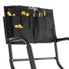 JANSNO Black 3-Step Folding Step Ladder with Handrails & Attachable Tool Bag, Steel Frame, Non-Slip Wide Pedals - 4 of 4