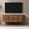 ORRD 47" Walnut TV Stand with Sliding Door, Modern Entertainment Console with Storage for Living Room or Bedroom - 3 of 4