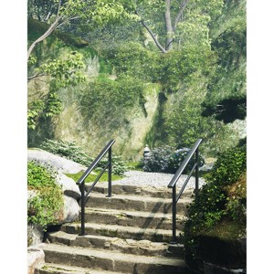 Hand Rails for Outdoor Steps, Aluminium Alloy Stair Railing with Installation Kit,  Porch Handrails for Concrete Exterior Steps - 1 of 4