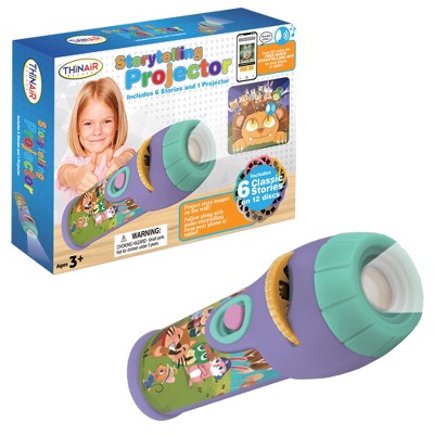 Playful Minds Storytelling Projector – 6 Stories, 12 Slides, Audio App for Kids
