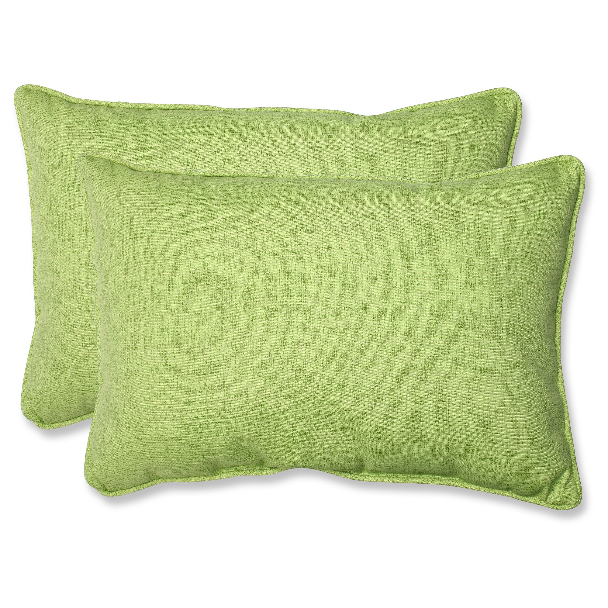 'Outdoor 2-Piece Lumbar Toss Pillow Set - Green 24'''