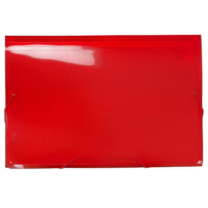 JAM Paper 10" x 15" 13 Pocket Plastic Expanding File Folder - Legal Size - Red, 2 of 5
